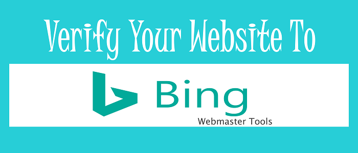 bing webmaster tools verification