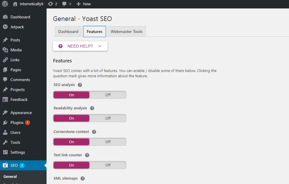 yoast seo sitemap