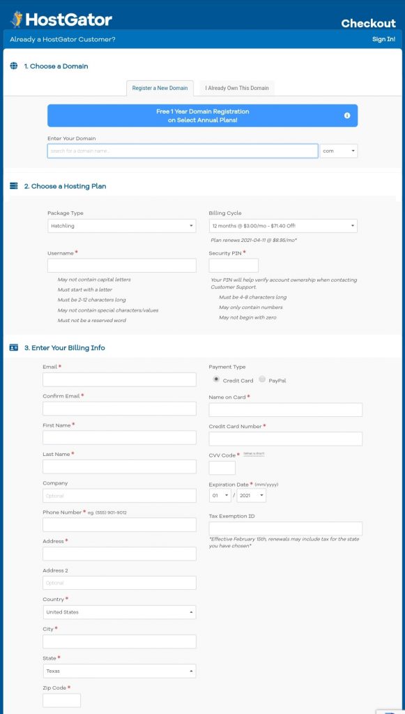 choose domain name